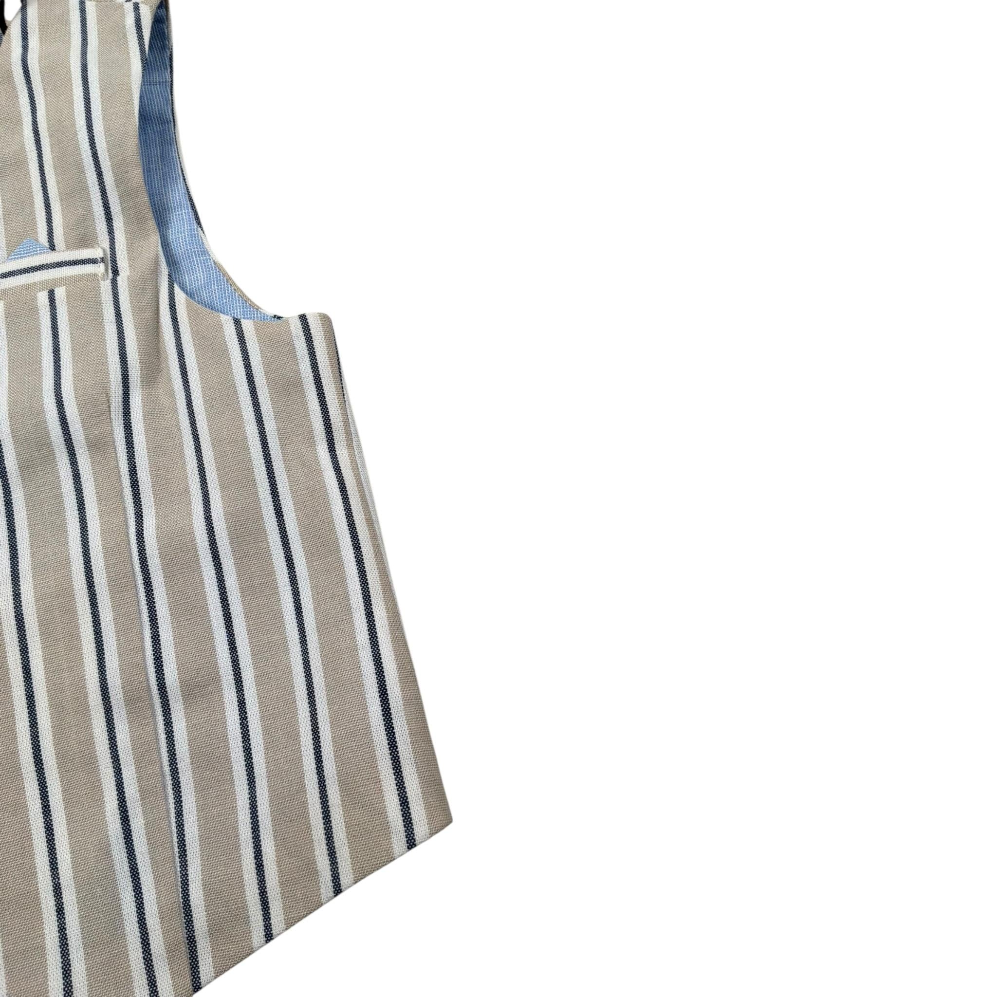 Sarabanda Gilet Fantasia A Righe per Neonato 06190 BEIGE SARABANDA 