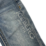 Iceberg Jeans Tinta Unita con Girovita Regolabile per Neonato PTICE4102BN AZZURRO ICEBERG 