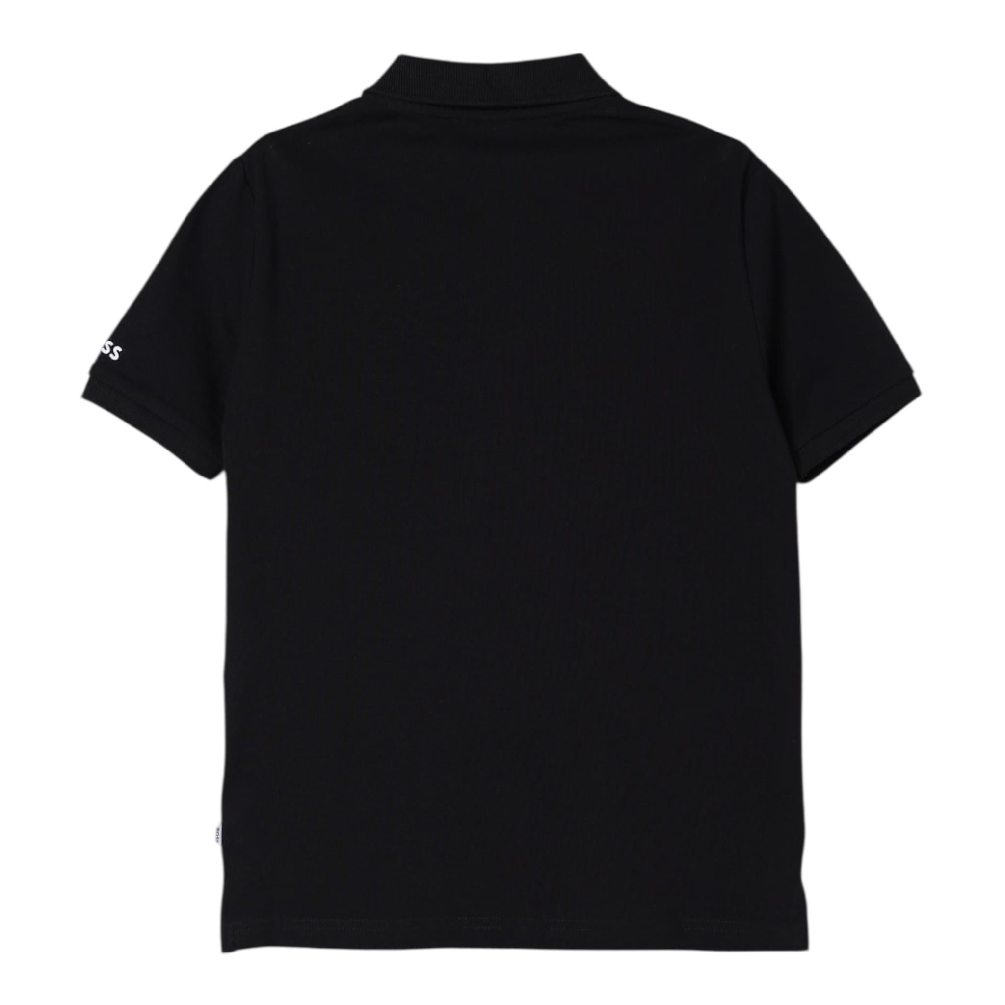 Boss Polo Mezza Manica Tinta Unita con Stampe per Bambino J52013X NERO BOSS 