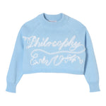 Philosophy Maglia Tinta Unita con Stampa per Bambina I9E614 AZZURRO PHILOSOPHY 