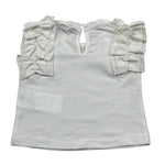 M+E' T-Shirt Girocollo tinta unita con Rouches Bianco per Neonata UE1735 BIANCO M+E' 
