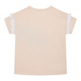 Guess T-Shirt Girocollo Tinta Unita con Stampa per Neonata K5RI12K6YW4XX ROSA GUESS 