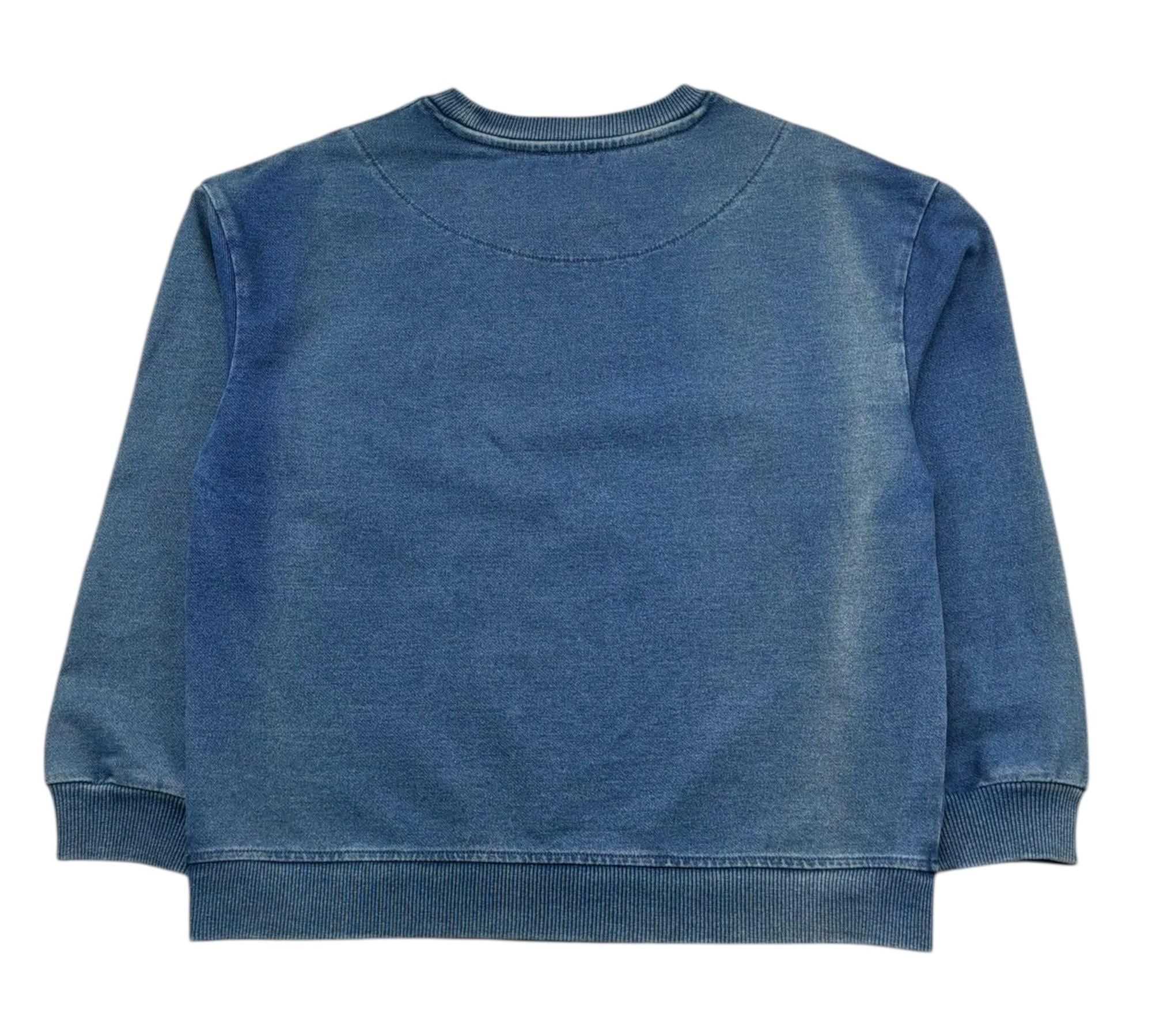 Just Cavalli Felpa In Denim Tinta Unita Girocollo per Bambino JBP2617FE BLU JUST CAVALLI 