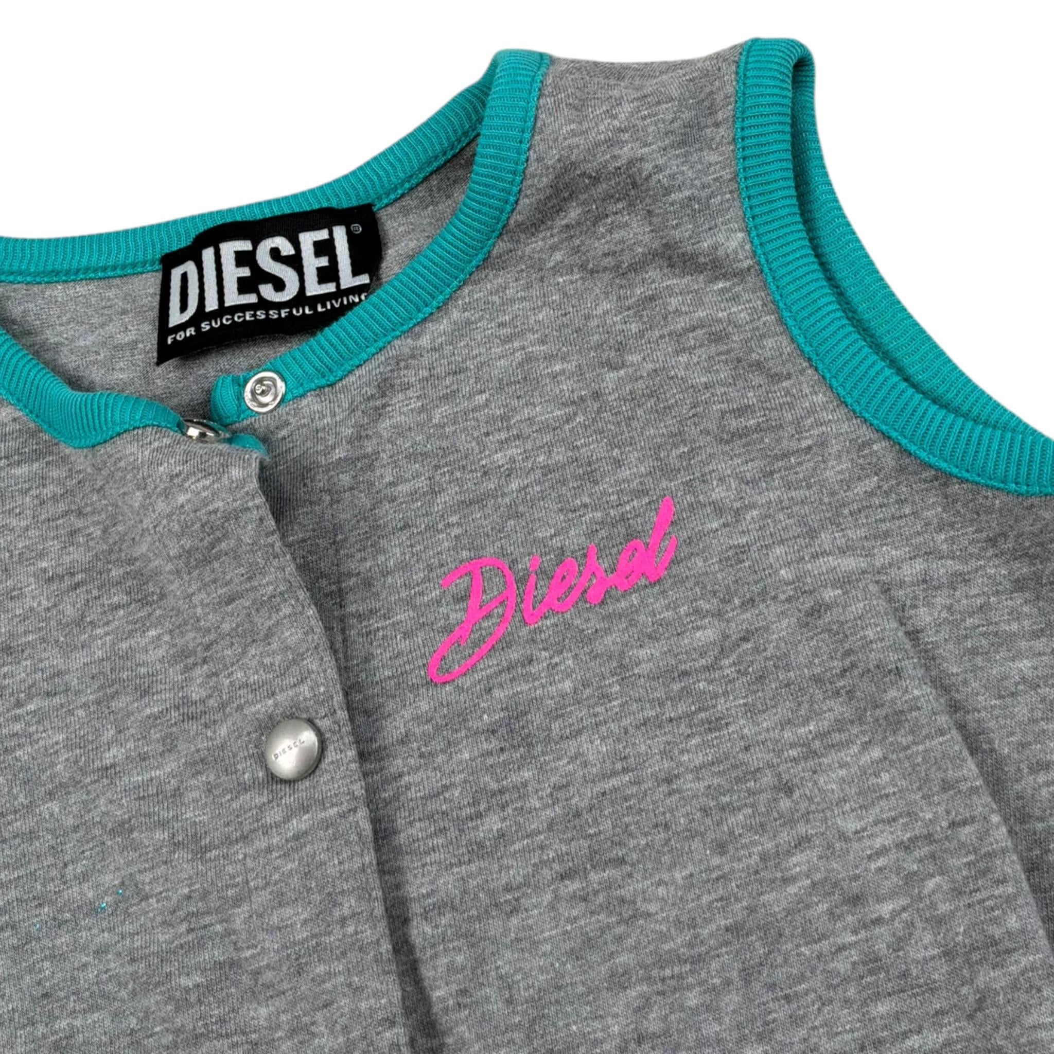 Diesel tutaTinta Unita Giromanica per Neonata K00187 GRIGIO DIESEL 