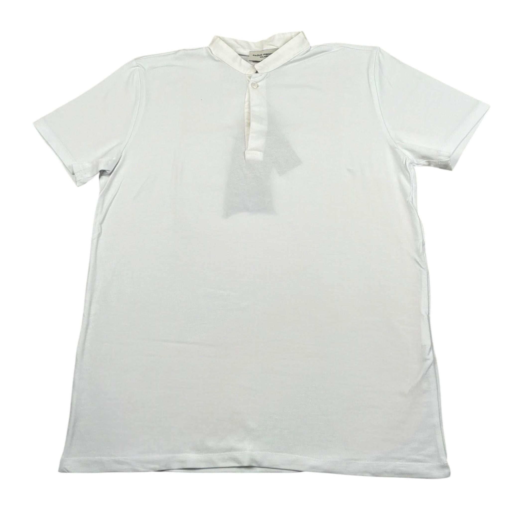 Paolo Pecora T-Shirt Tinta Unita con Bottoni per Bambino PP3226 BIANCO PAOLO PECORA 