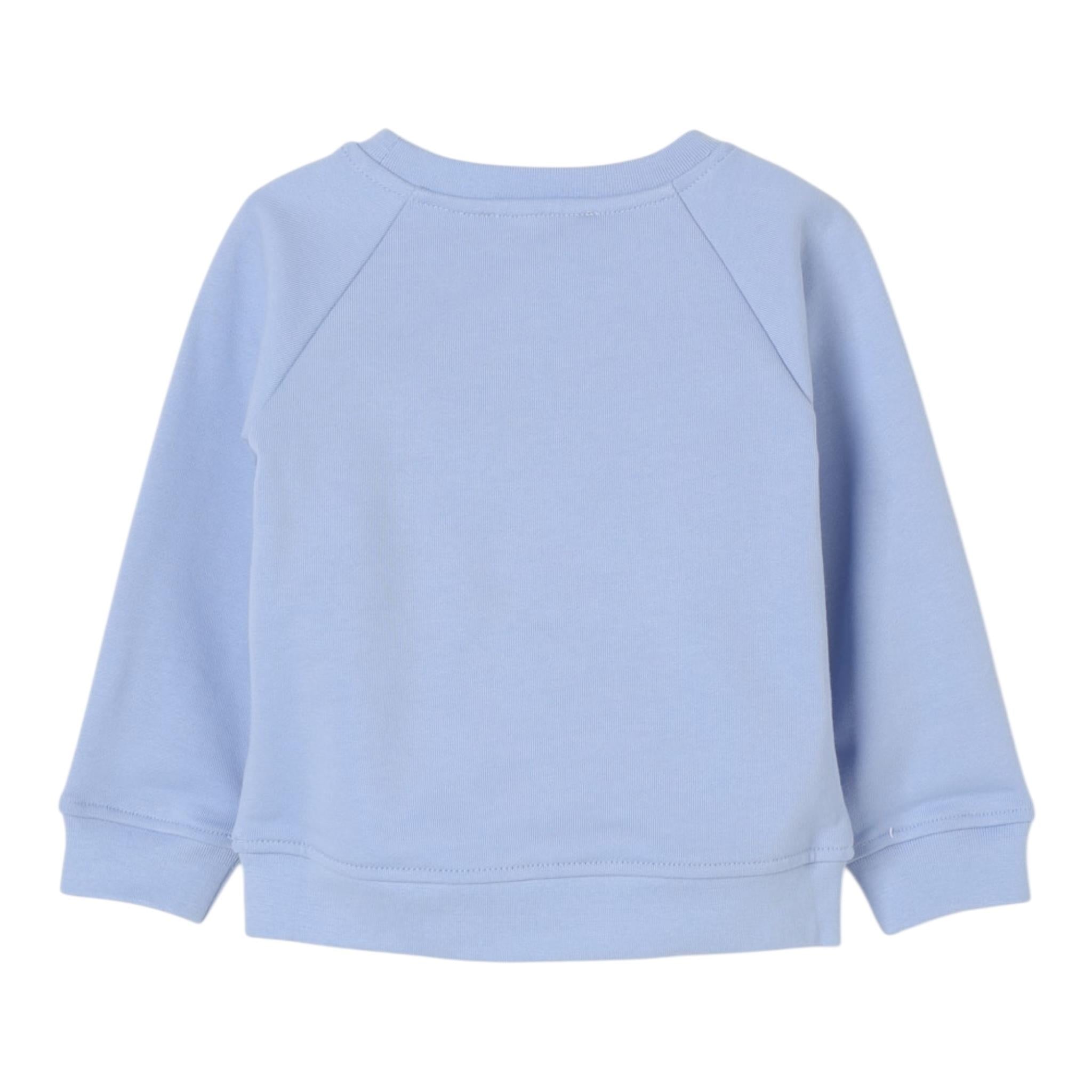 Stella Mccartney Felpa Girocollo Tinta Unita con Stampa per Neonata TW4A10 AZZURRO STELLA McCARTNEY 