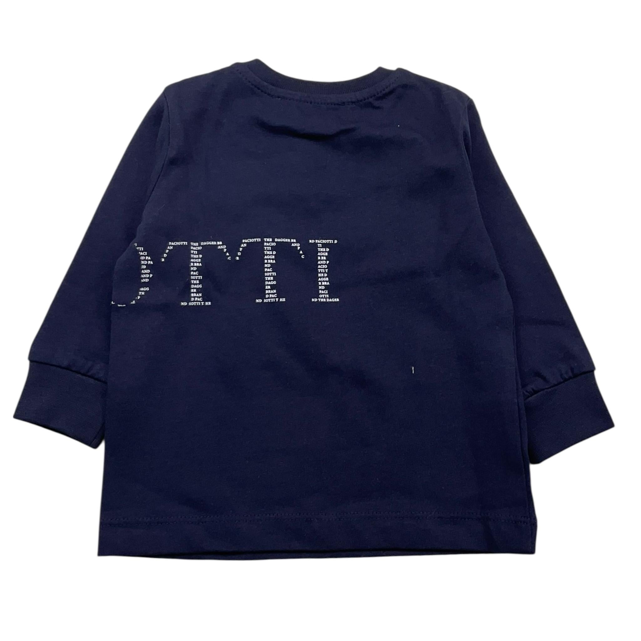 CESARE PACIOTTI shirt girocollo tinta unita con stampa Blu per Neonato TSP5375BX BLU CESARE PACIOTTI 