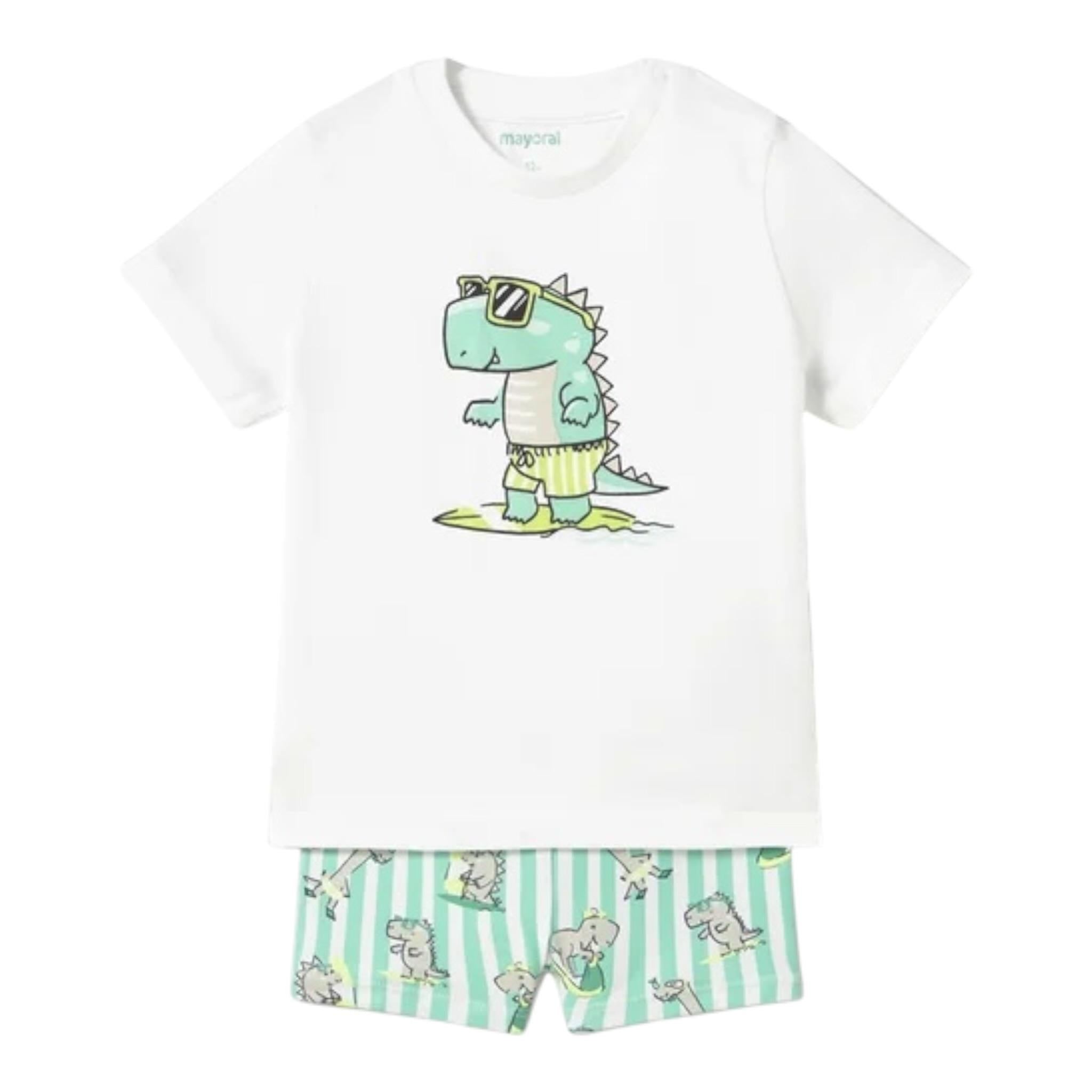 Mayoral Completo 2 Pezzi T-Shirt-Bermuda per Neonato 16488 BIANCO MAYORAL 