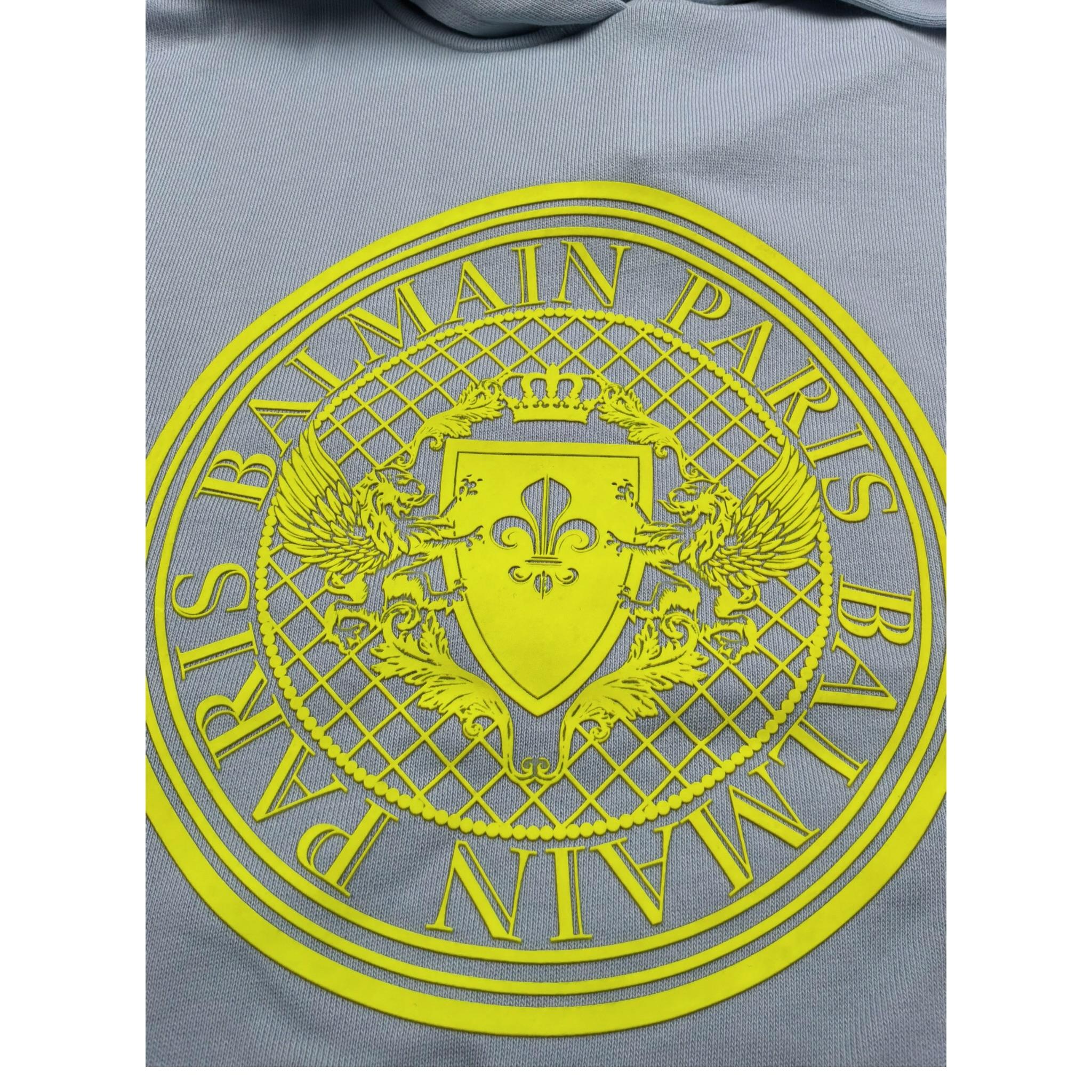 Balmain Completo 2 Pezzi Felpa Smanicata-Bermuda Tinta Unita per Bambino BU3Q80 AZZURRO BALMAIN 