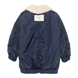 DOU DOU giubbino tinta unita con zip e pelliccia Blu per Bambino DV2P60X BLU DOU DOU 