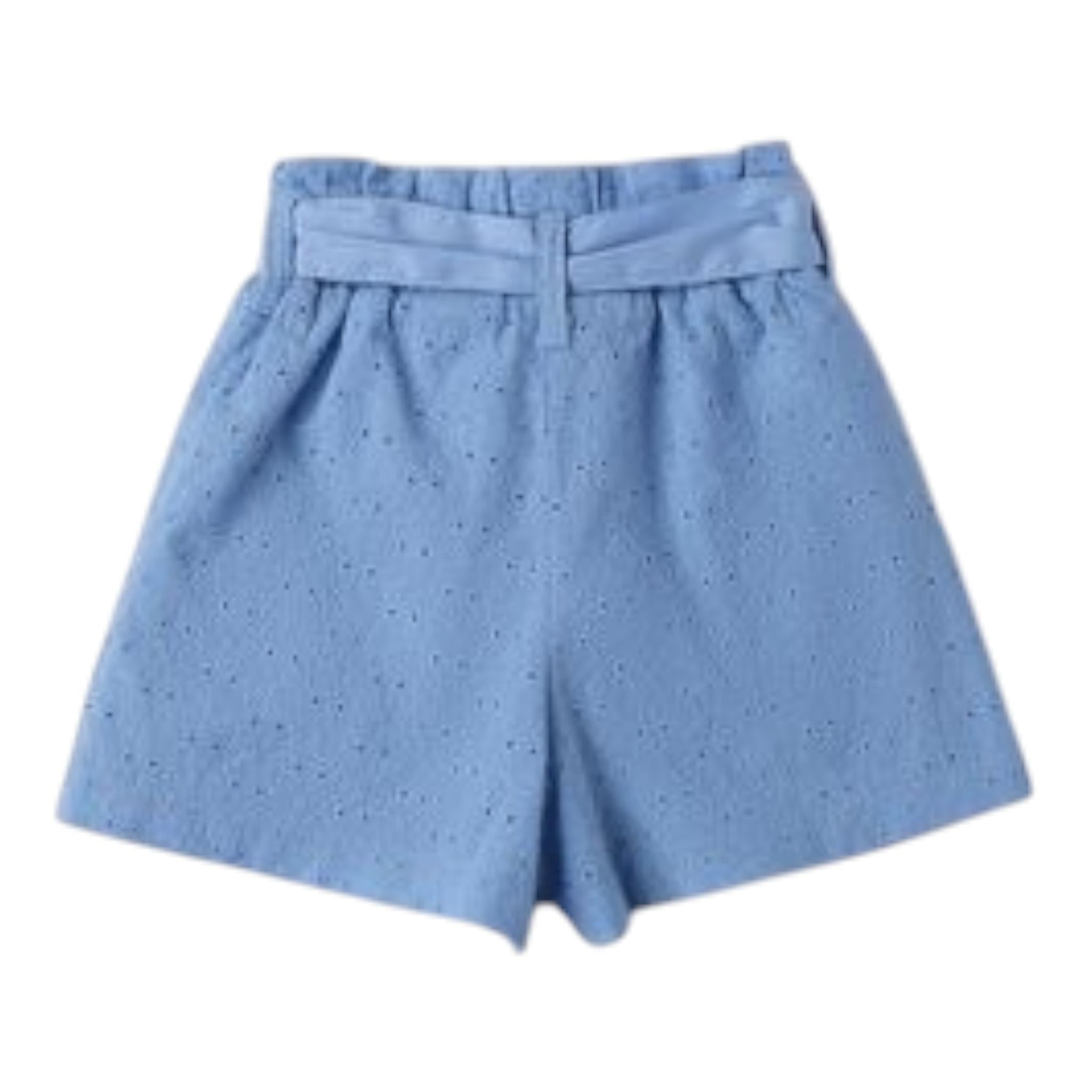 Sarabanda Short Tinta Unita Traforato per Bambina 0B326J AZZURRO SARABANDA 