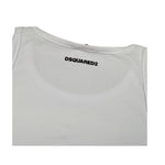 Dsquared2 Canotta Girocollo tinta unita con Logo Bianco per Bambino DQ2783X BIANCO DSQUARED2 
