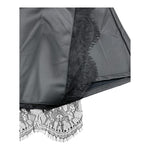 NAIDA short tinta unita in ecopelle con pizzo Nero per Bambina NASH122 NERO NAIDA 