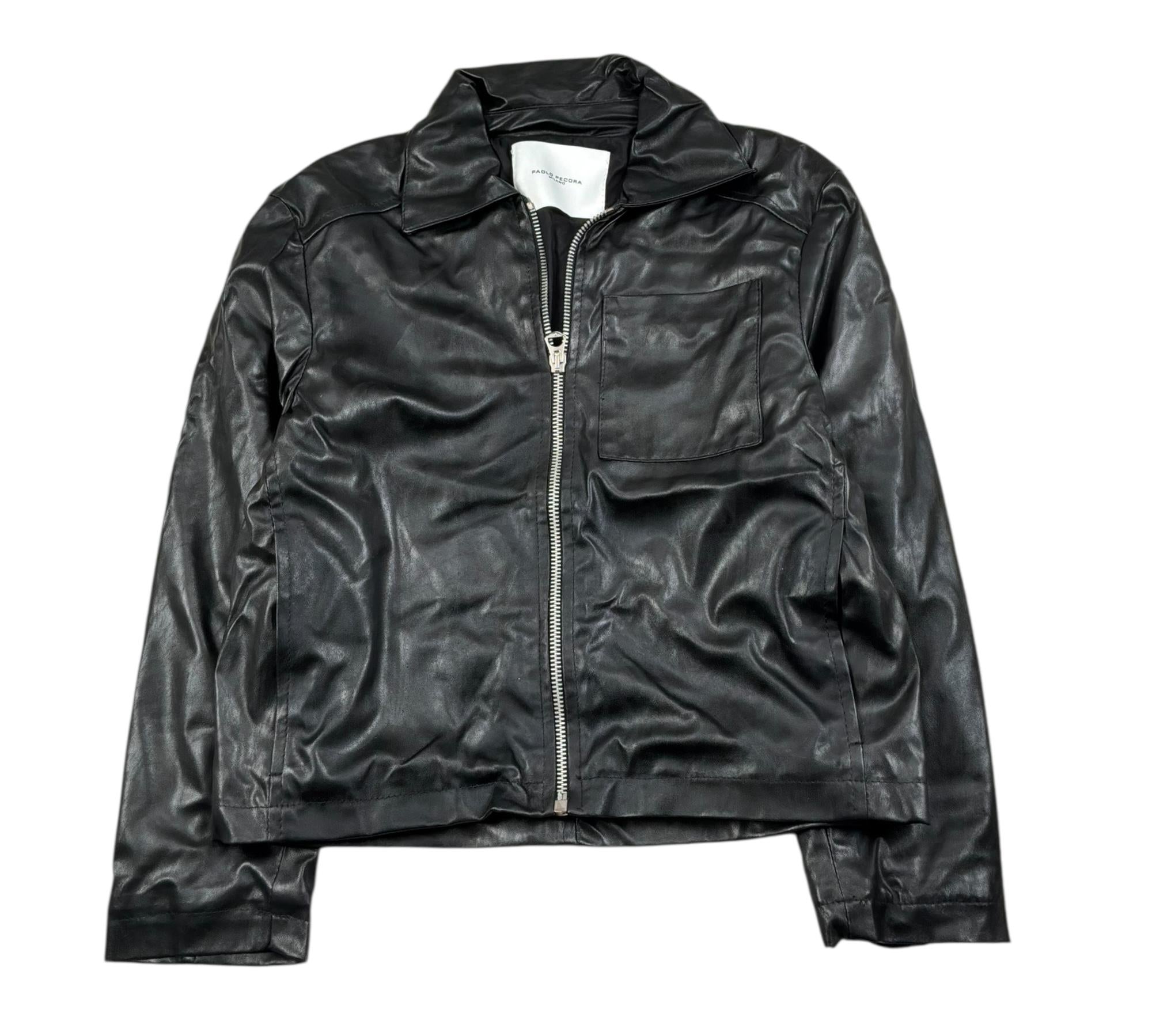 Paolo Pecora Chiodo In Ecopelle Tinta Unita per Bambino PP4181 NERO PAOLO PECORA 