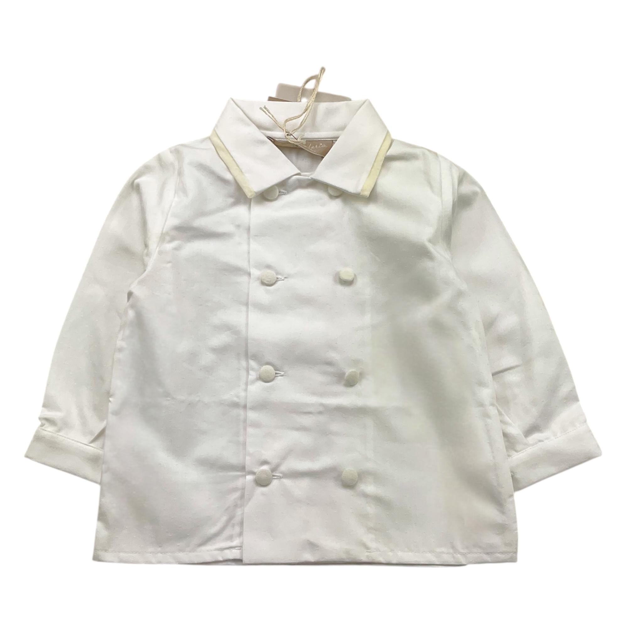 LA STUPENDERIA camicia tinta unita con bottoni Bianco per Neonato TCM01C00 BIANCO LA STUPENDERIA 
