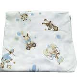 Le Bebe' Coperta Tinta Unita con Stampe per Neonato LBB5290 BIANCO LE BEBE' 