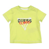 Guess T-Shirt Tinta Unita con Stampa per Neonato I3RI02K8HM0 VERDE GUESS 