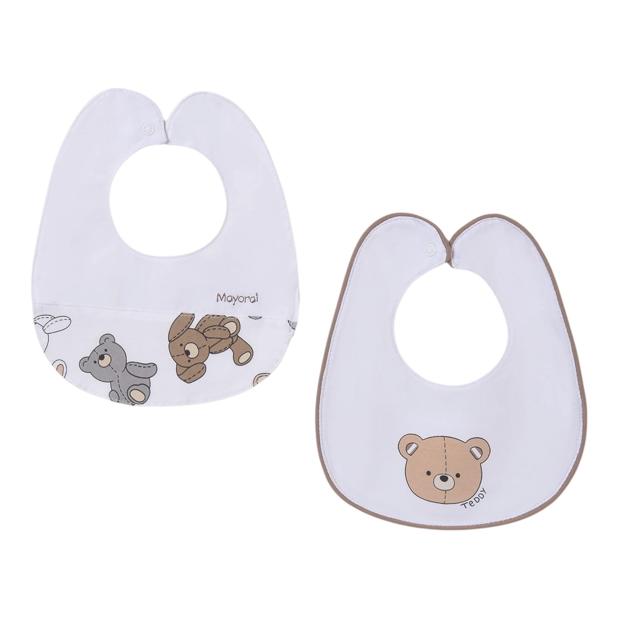 Mayoral Set Bavetta Tinta Unita con Stampe per Neonato 987777 BIANCO MAYORAL 