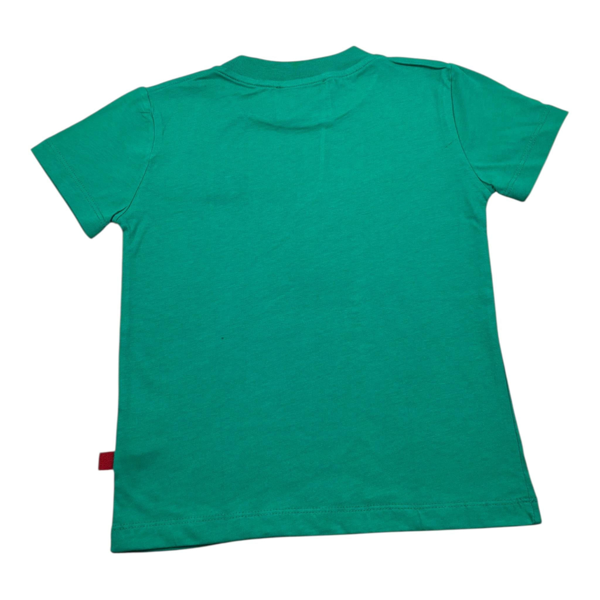 Golfeur Tshirt Girocollo tinta unita con Logo Verde per Bambino S5GKJBTH002 VERDE GOLFEUR 