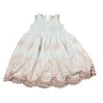 Caffe' D'Orzo Abito Giromanica Tinta Unita con Ricami per Neonata ZW1B32X BIANCO CAFFE' D'ORZO 