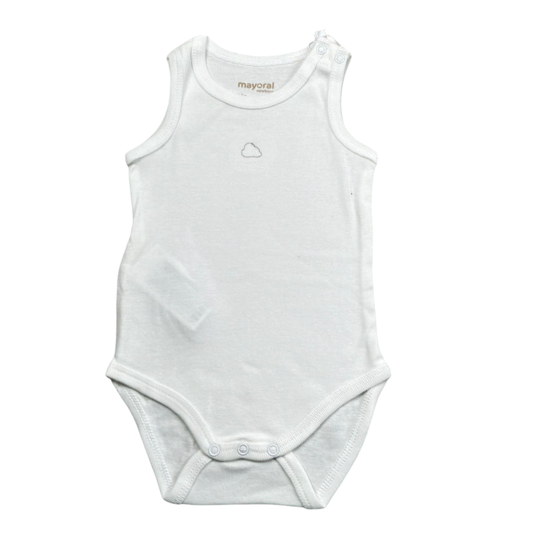 Mayoral Body Tinta Unita Giromanica per Neonato 1706 BIANCO MAYORAL 