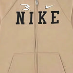 Nike Felpa tinta unita con Zip E Cappuccio Cammello per Bambino 9Q1097 CAMMELLO NIKE 