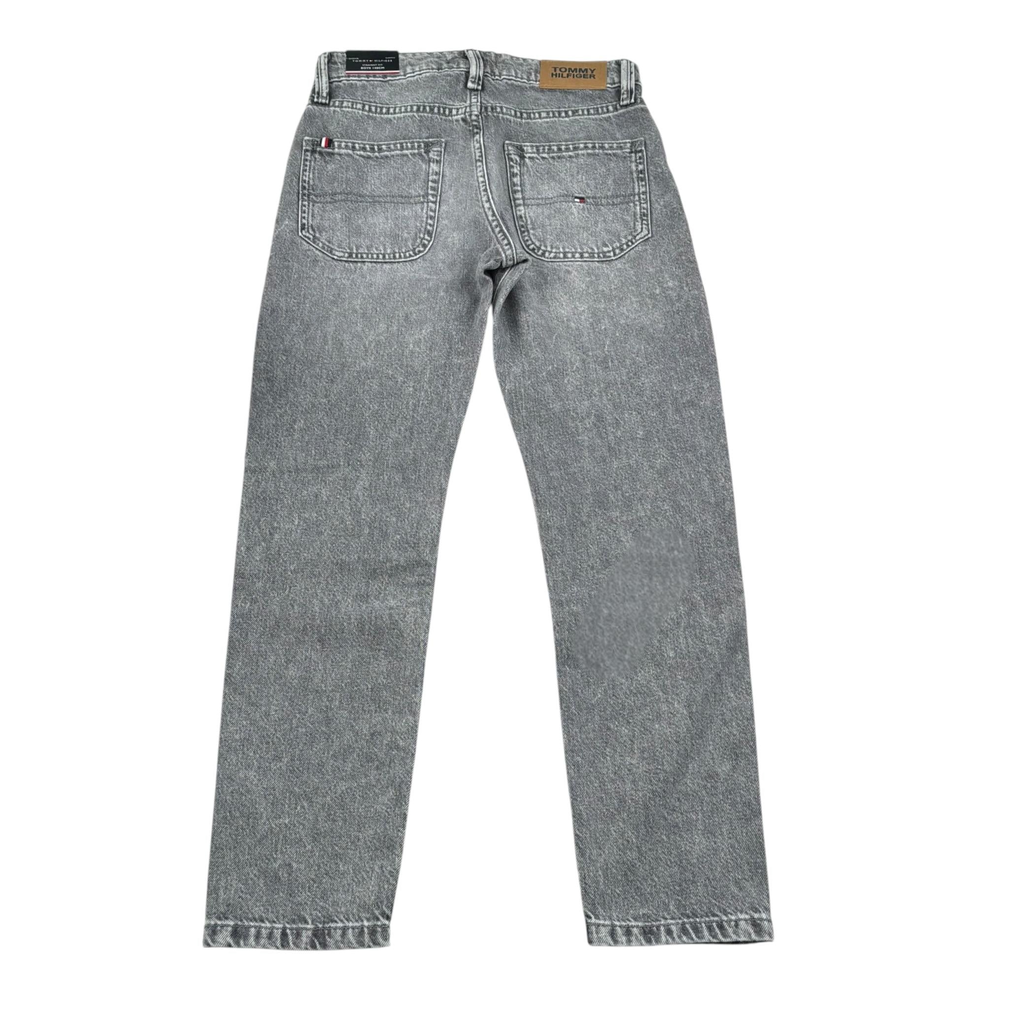 Tommy Hilfiger Jeans Tinta Unita con Girovita Regolabile per Bambino KB0KB09381 GRIGIO TOMMY HILFIGER 