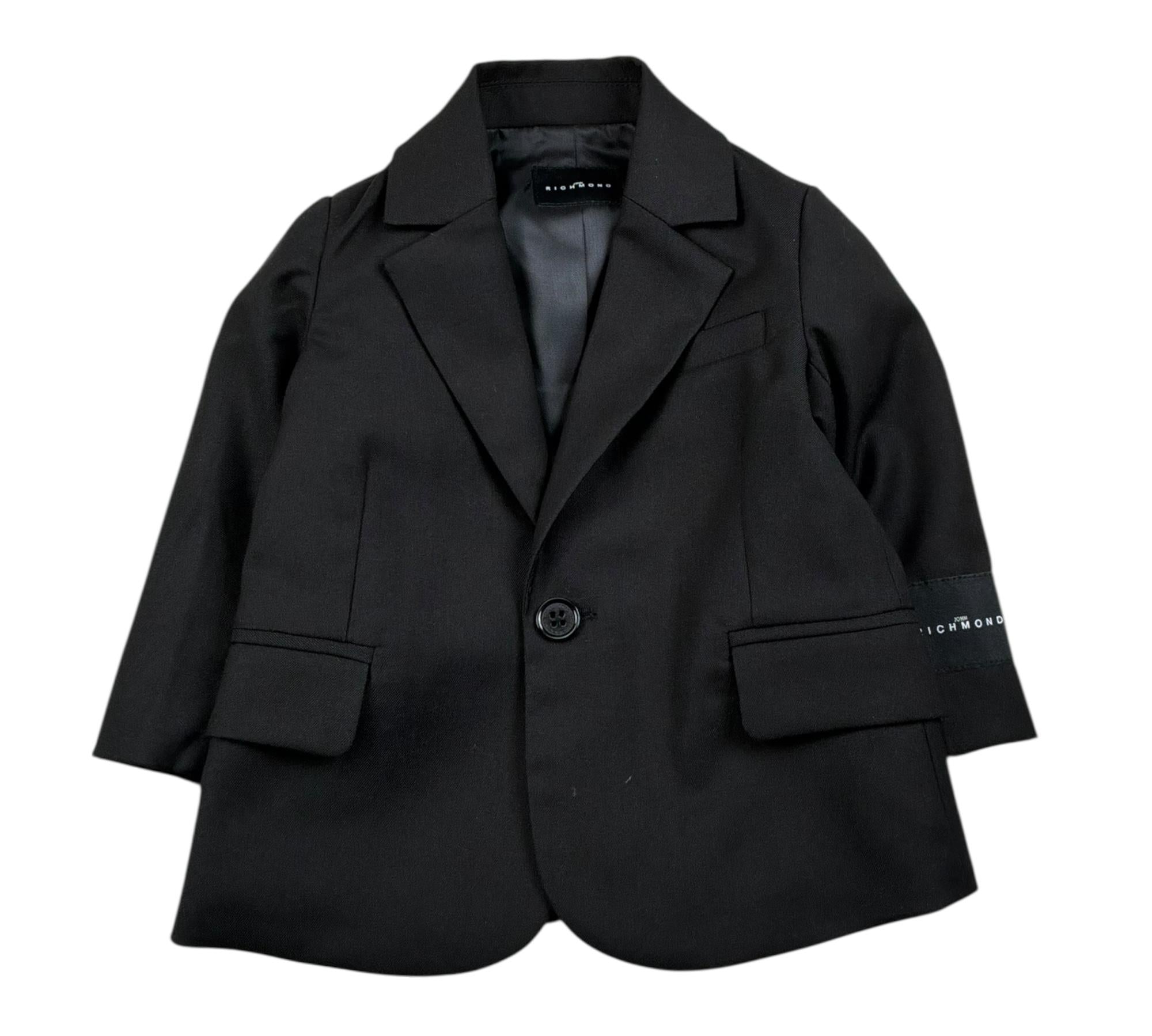 John Richmond Giacca Tinta Unita con Logo per Neonato RIP26117GC NERO JOHN RICHMOND 