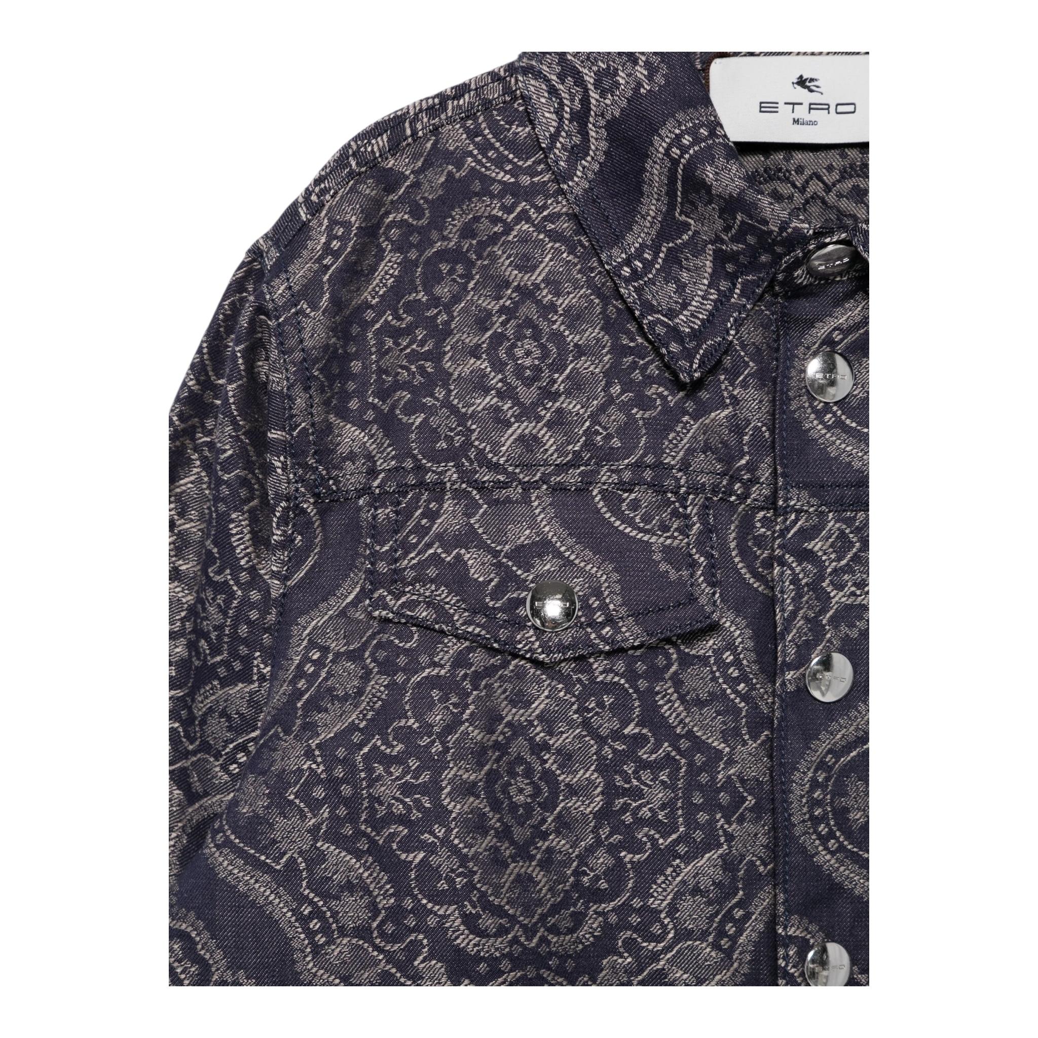 Etro Giacca Manica Lunga Stampa Fantasia per Bambina GW2P00 BLU ETRO 