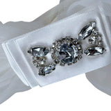 Les Gamins Cerchietto Tinta Unita con Brillantini per Bambina 101031 BIANCO LES GAMINS 