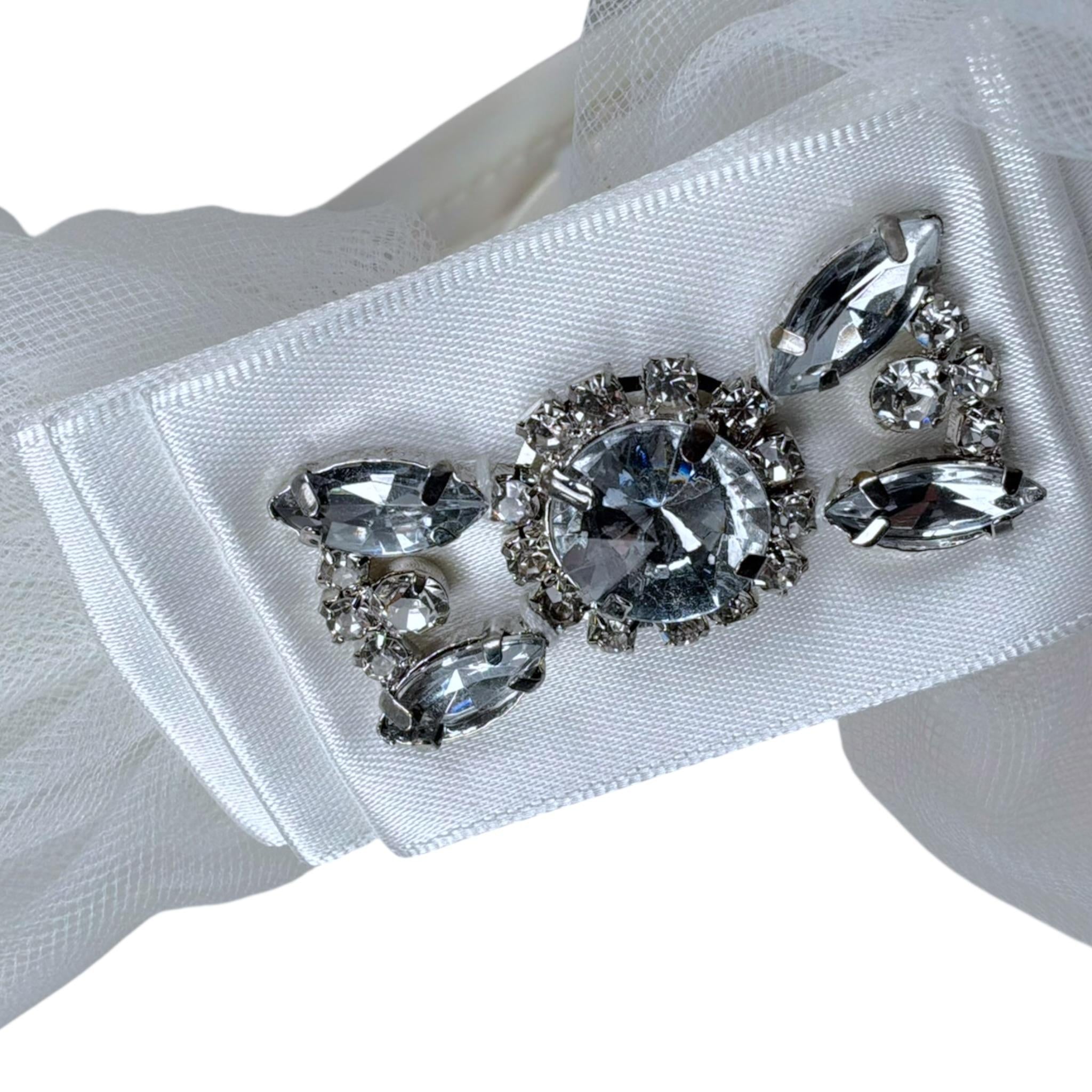 Les Gamins Cerchietto Tinta Unita con Brillantini per Bambina 101031 BIANCO LES GAMINS 