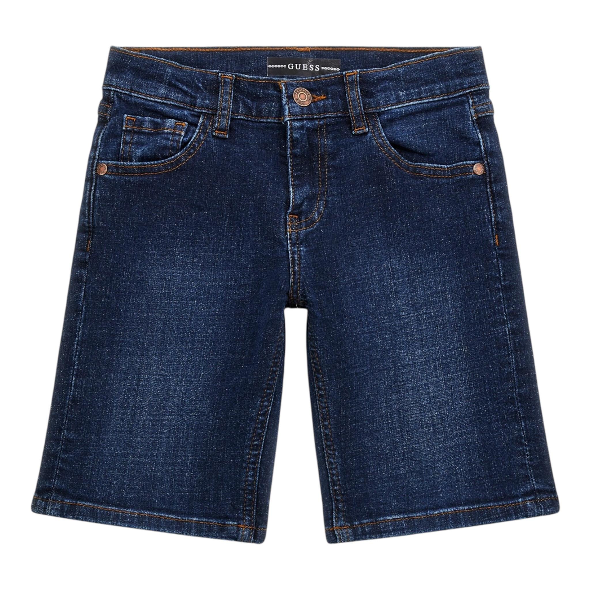 Guess Bermuda In Denim Tinta Unita per Bambino L4RD12D52Z0 BLU GUESS 