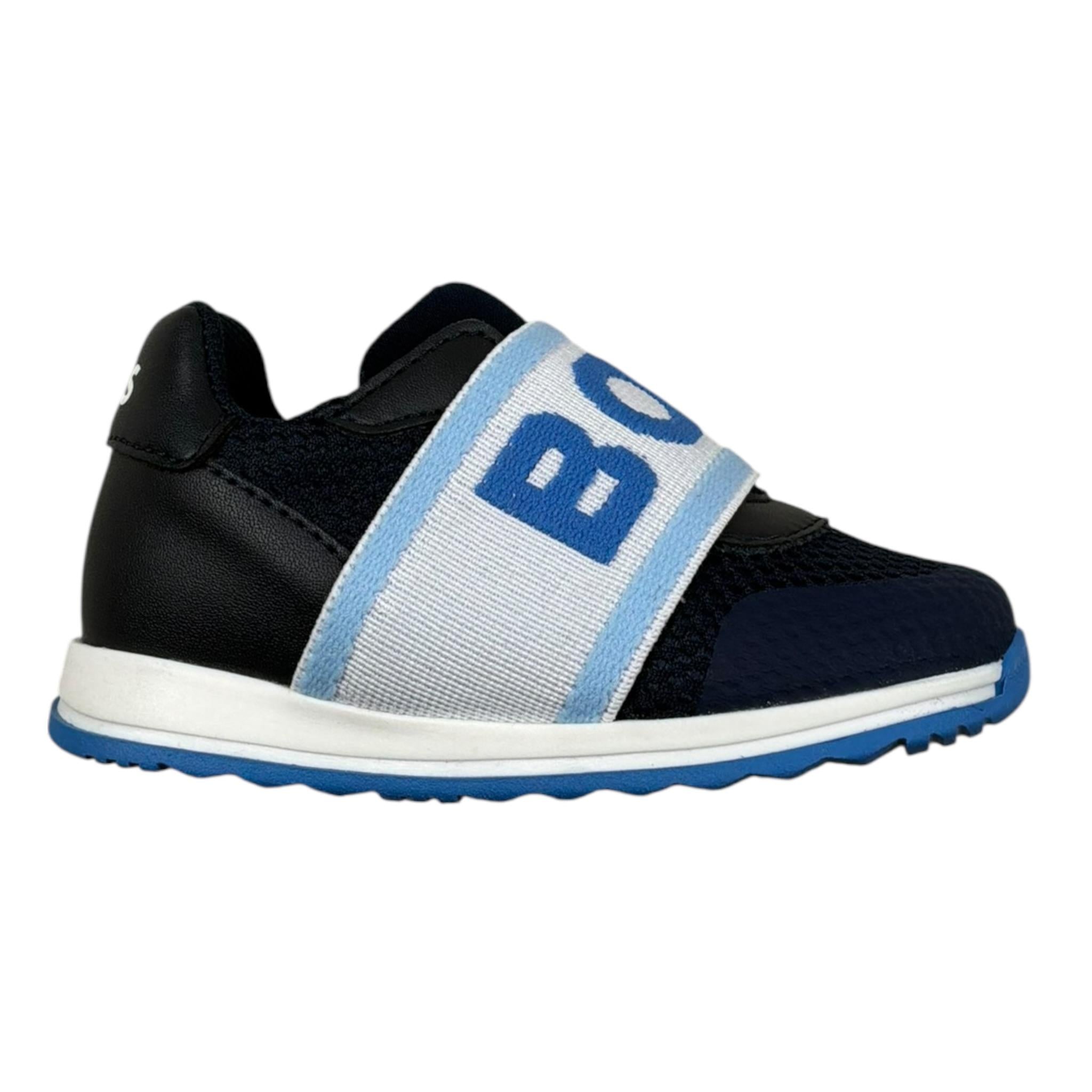 Boss Sneakers Tinta Unita con Logo per Neonato J52157 BLU BOSS 