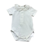 Le Bebe Body Mezza Manica Tinta Unita con Colletto per Neonata LBG6309 BIANCO LE BEBE 