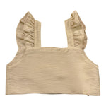 Janice Top Tinta Unita con Balze per Bambina JN809B BEIGE JANICE 