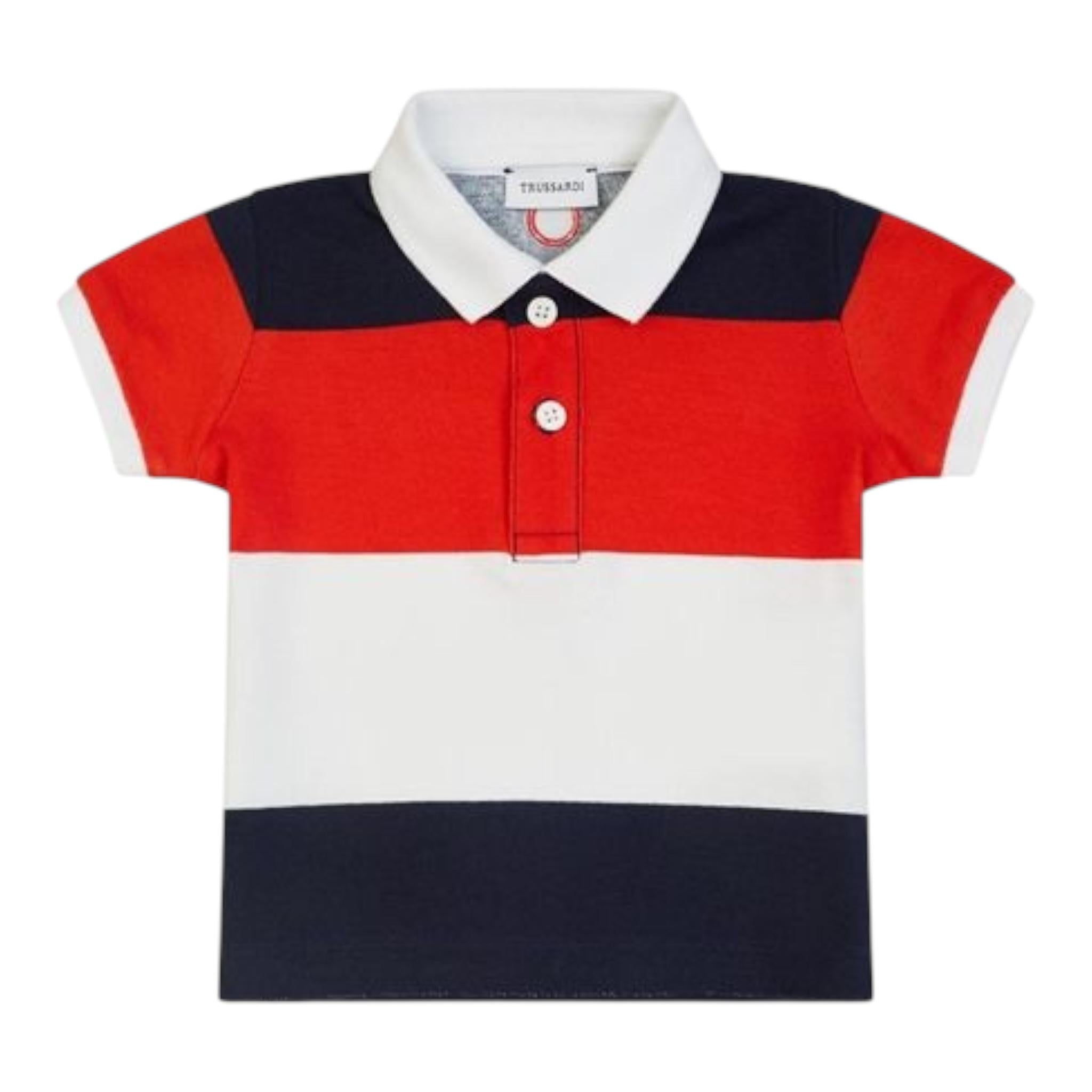 Trussardi Polo Tricolore con Colletto  per Neonato TIP25060P0 MULTICOLOR TRUSSARDI 