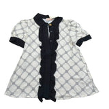 Elisabetta Franchi Abito Bicolore Mezza Manica con Fantasia per Neonata EGAB195 BIANCO/NERO ELISABETTA FRANCHI 