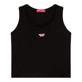 Diesel Canotta Tinta Unita con Logo per Bambina J02238 NERO DIESEL 