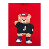 Jeckerson T-Shirt Girocollo Tinta Unita con Stampa per Bambino JB4020 ROSSO JECKERSON 