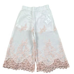 Caffe' D'Orzo Pantalone Tinta Unita con Ricami per Neonata ZW6B30X BIANCO CAFFE' D'ORZO 