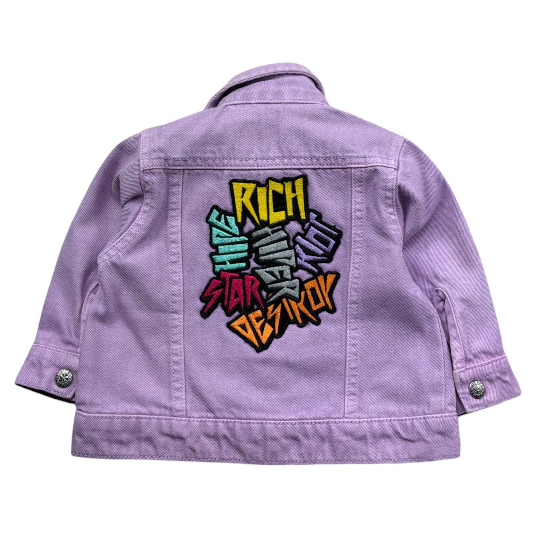 John Richmond Giubbino In Denim Tinta Unita per Neonata RIP26091GB LILLA JOHN RICHMOND 