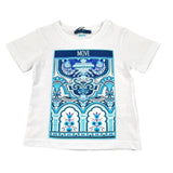 Move T-Shirt Tinta Unita Girocollo con Stampa per Bambino PRINTBIA BIANCO MOVE 