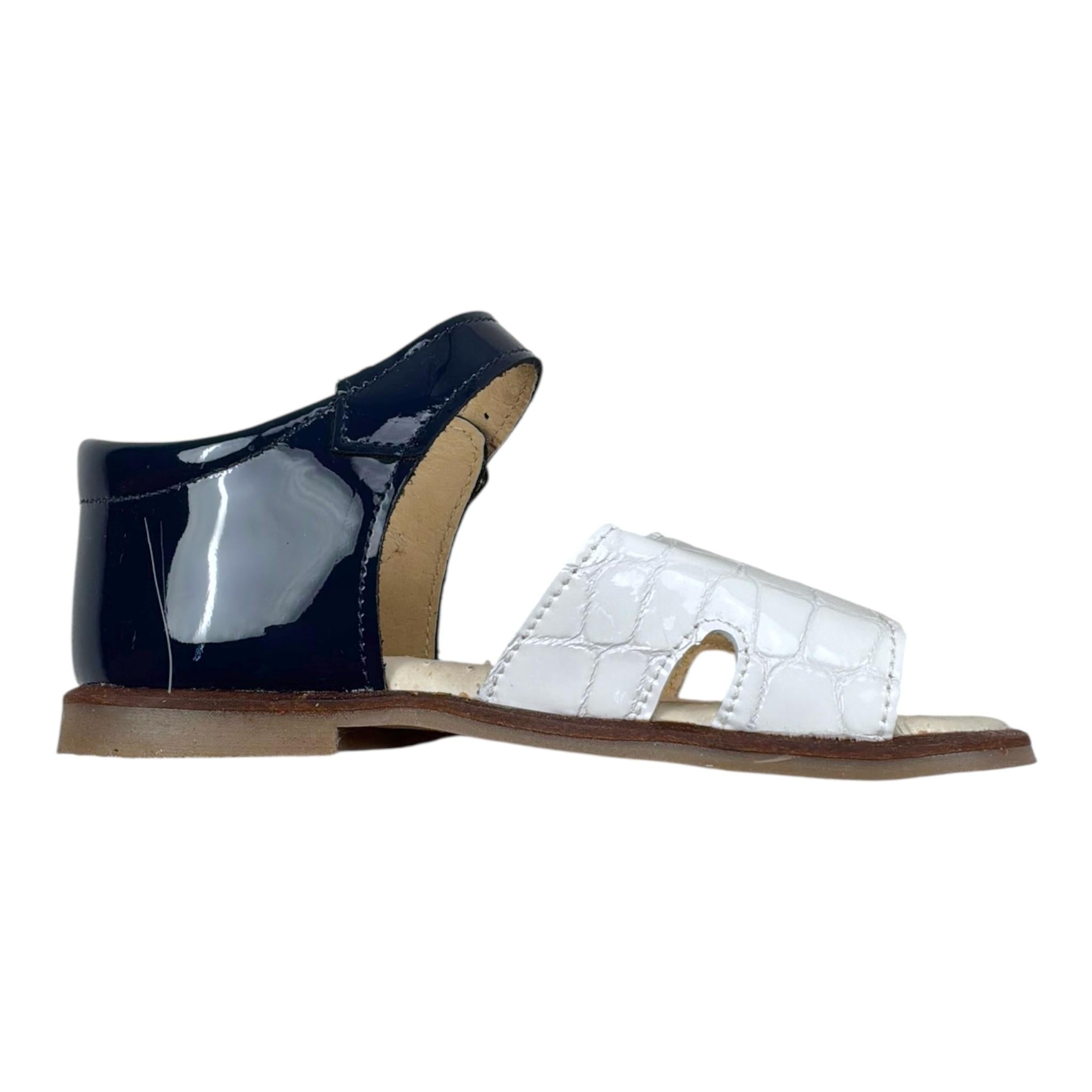 Panyno Sandalo Bicolore con Strappi Bianco/Nero per Bambina B2816 BIANCO/NERO PANYNO 