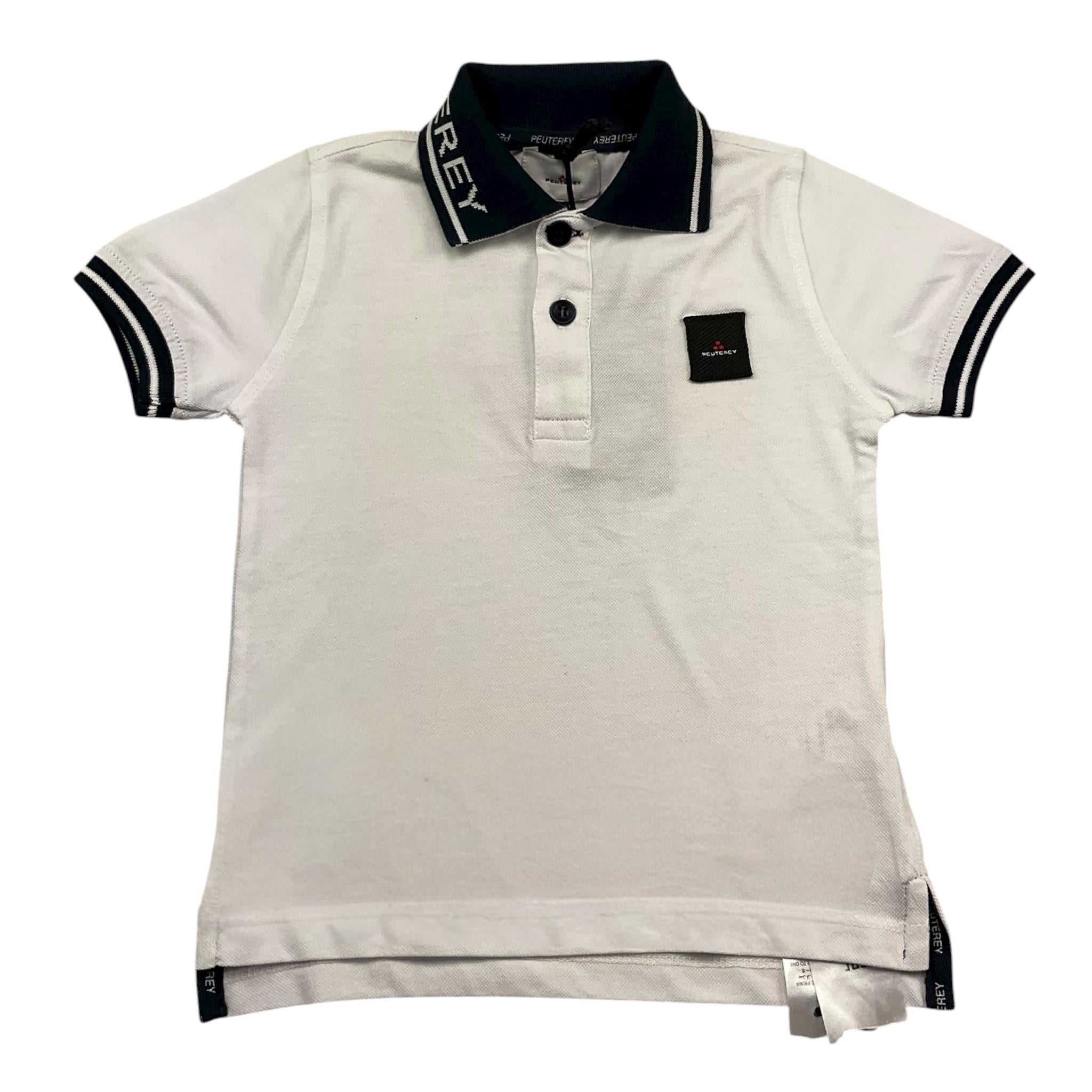 Peuterey Polo Mezza Manica con Colletto per Neonato PTB1999 BIANCO PEUTEREY 