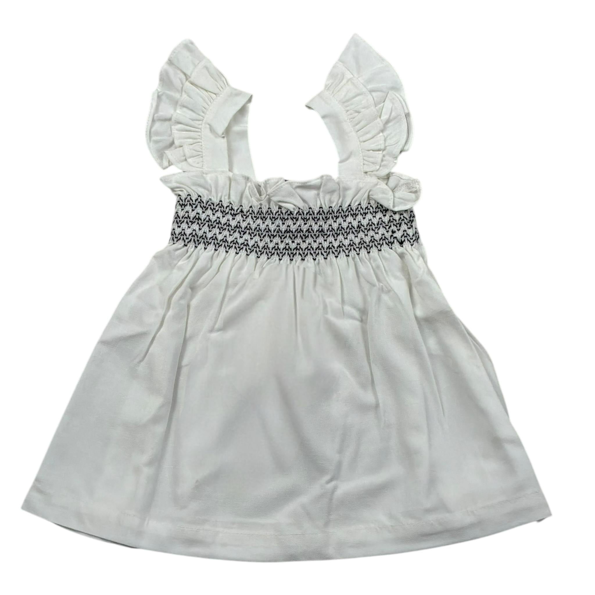 Please Camicia Giromanica Tinta Unita per Neonata CC00300G71 BIANCO PLEASE 
