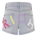 John Richmond Short In Denim con Girovita Regolabile per Bambina RGP25014SH AZZURRO JOHN RICHMOND 