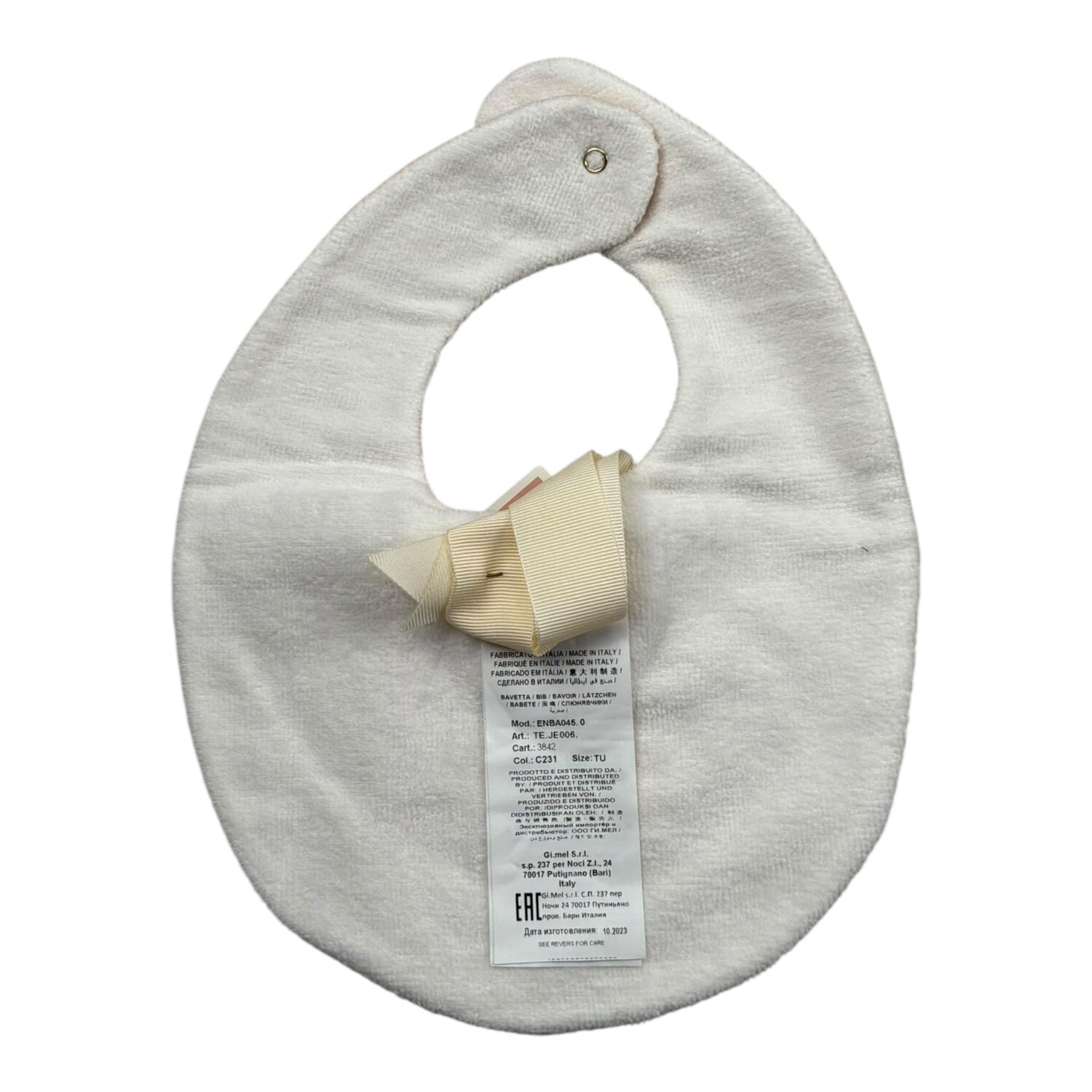 Elisabetta Franchi Bavetta Tinta Unita Logata per Neonata ENBA045 ROSA ELISABETTA FRANCHI 