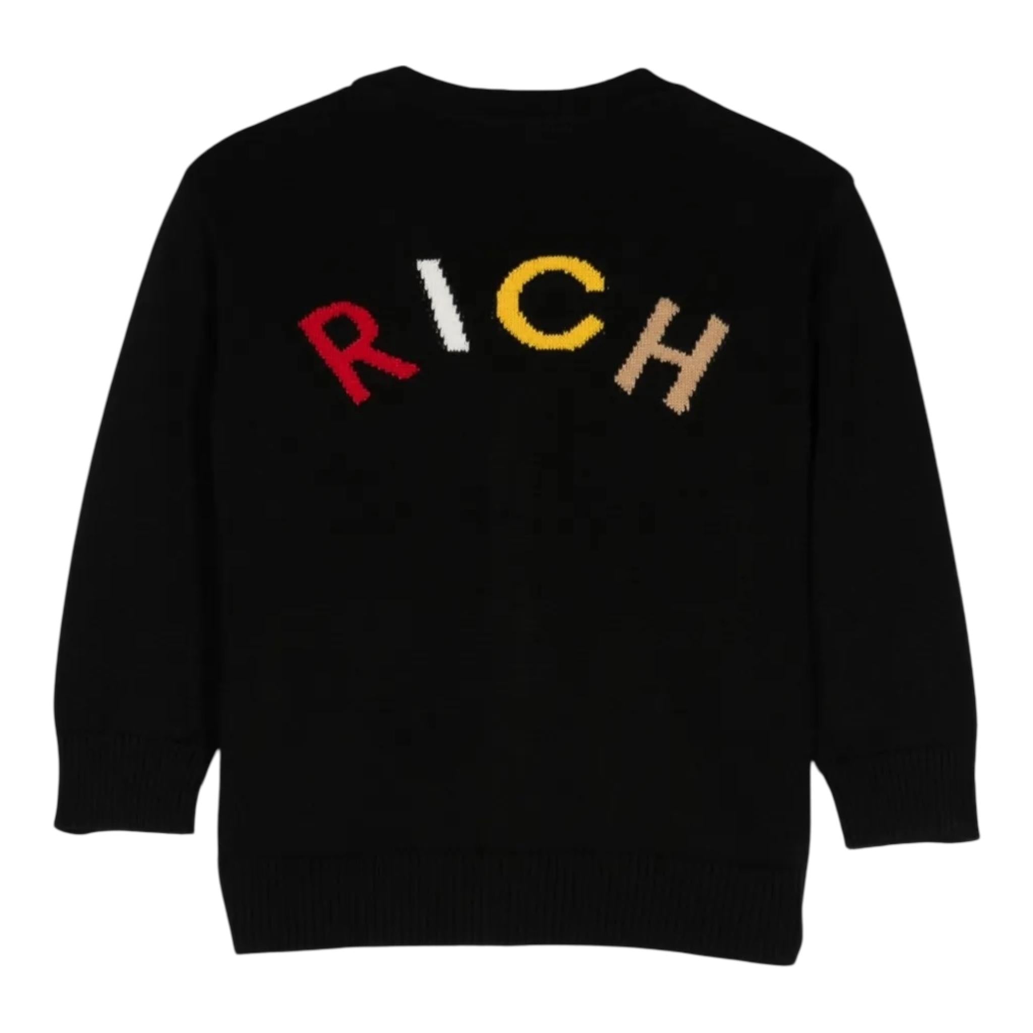 John Richmond Cardigan Tinta Unita con Logo per Neonato RIA24080CD NERO JOHN RICHMOND 