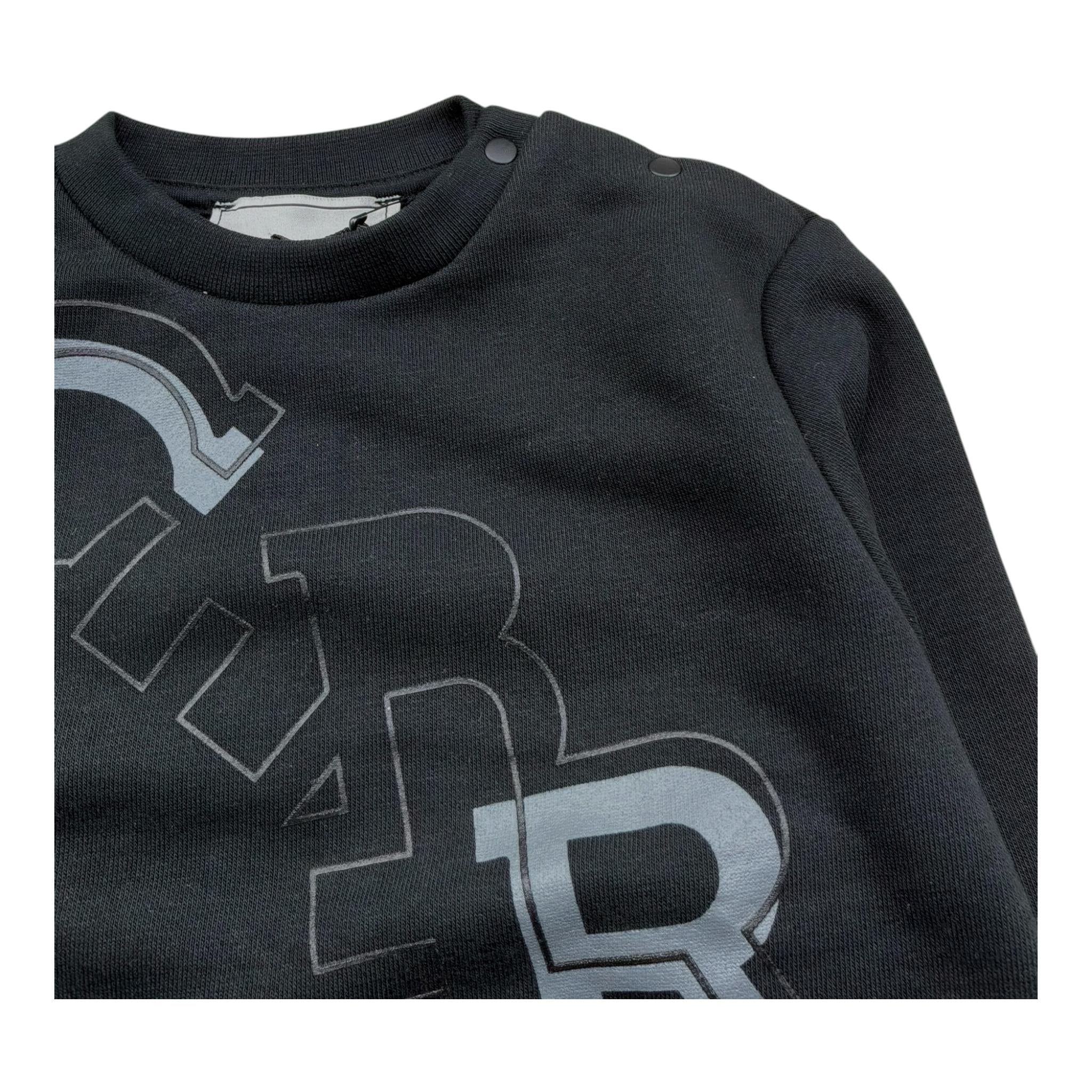 Iceberg Felpa Chiusa Girocollo Tinta Unita con Logo per Neonato MFICE5117B NERO ICEBERG 