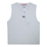 Liu Jo Canotta Tinta Unita con Logo per Bambina GA5041X BIANCO LIU JO 